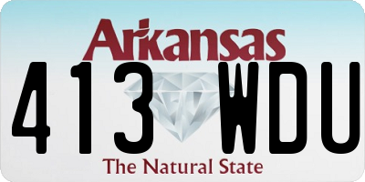 AR license plate 413WDU