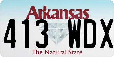 AR license plate 413WDX