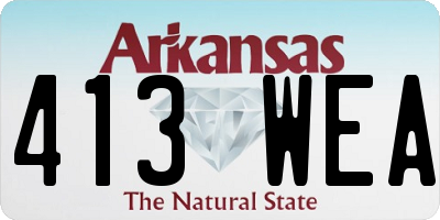 AR license plate 413WEA
