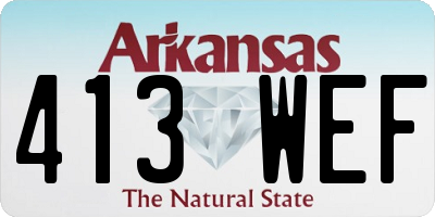AR license plate 413WEF