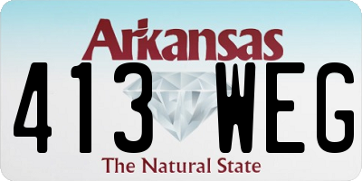 AR license plate 413WEG