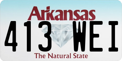 AR license plate 413WEI