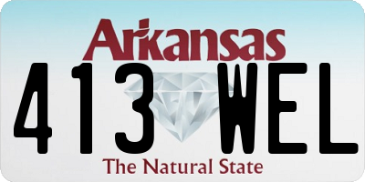 AR license plate 413WEL