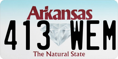 AR license plate 413WEM