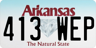 AR license plate 413WEP
