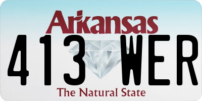 AR license plate 413WER