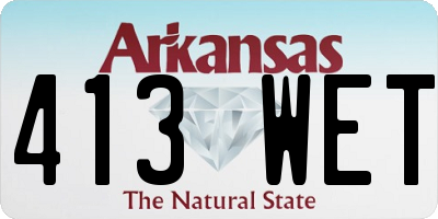 AR license plate 413WET