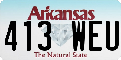AR license plate 413WEU