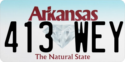 AR license plate 413WEY