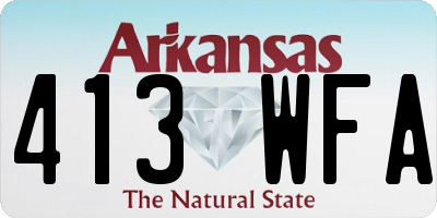 AR license plate 413WFA