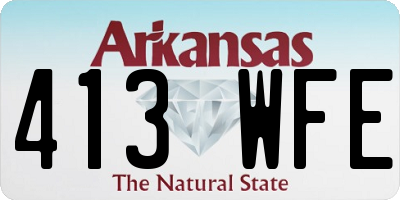 AR license plate 413WFE