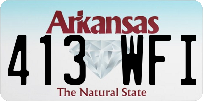 AR license plate 413WFI