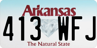 AR license plate 413WFJ
