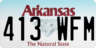AR license plate 413WFM