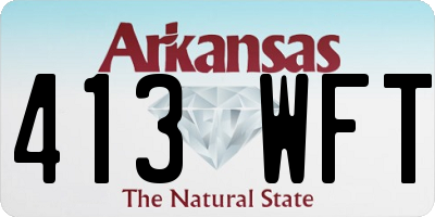 AR license plate 413WFT