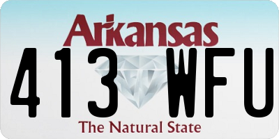AR license plate 413WFU