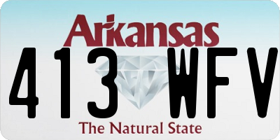 AR license plate 413WFV