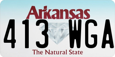 AR license plate 413WGA