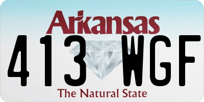 AR license plate 413WGF