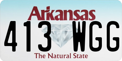 AR license plate 413WGG