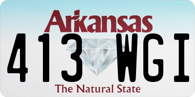 AR license plate 413WGI
