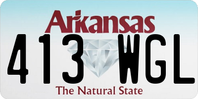 AR license plate 413WGL