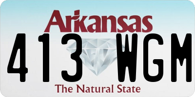 AR license plate 413WGM