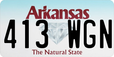 AR license plate 413WGN
