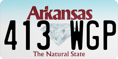 AR license plate 413WGP