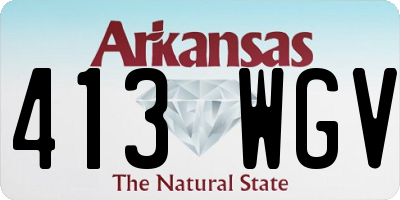 AR license plate 413WGV