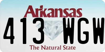 AR license plate 413WGW
