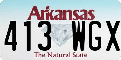 AR license plate 413WGX