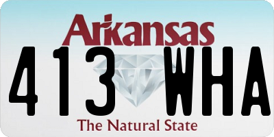 AR license plate 413WHA