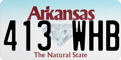 AR license plate 413WHB