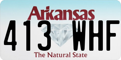 AR license plate 413WHF
