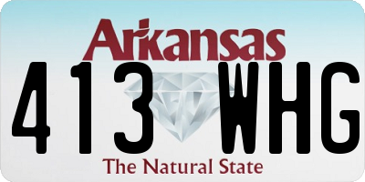 AR license plate 413WHG