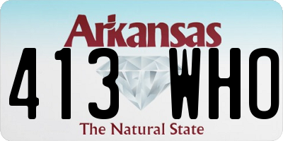 AR license plate 413WHO