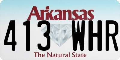 AR license plate 413WHR