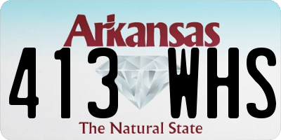 AR license plate 413WHS