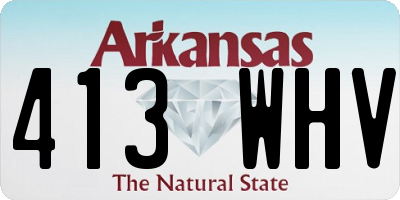AR license plate 413WHV