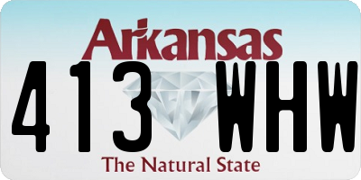 AR license plate 413WHW