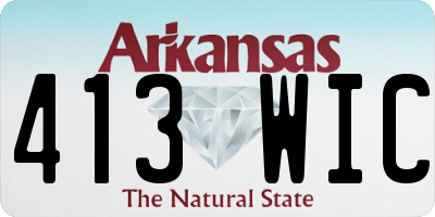 AR license plate 413WIC
