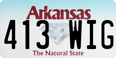 AR license plate 413WIG