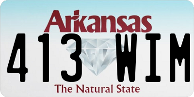 AR license plate 413WIM