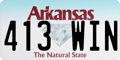 AR license plate 413WIN