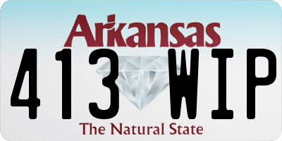 AR license plate 413WIP
