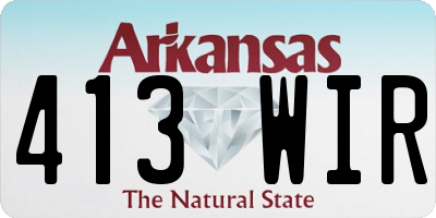 AR license plate 413WIR