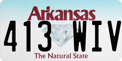 AR license plate 413WIV