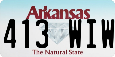 AR license plate 413WIW