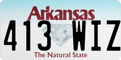 AR license plate 413WIZ